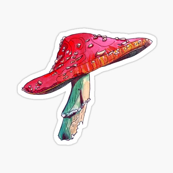 champignon rouge Sticker