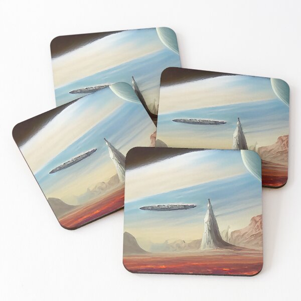 Item preview, Alien space ship on Mars art designed and sold by shrolts.
