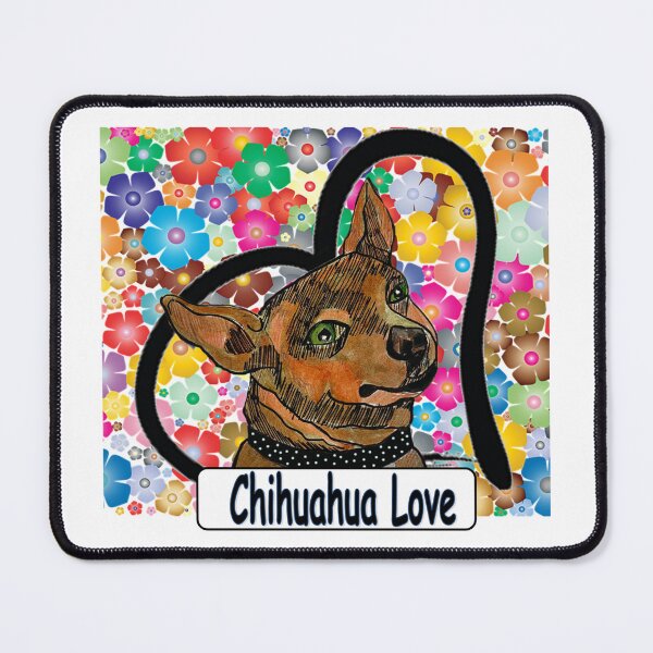 Item preview, Chihuahua Love Heart Flowers designed and sold by dpenn.