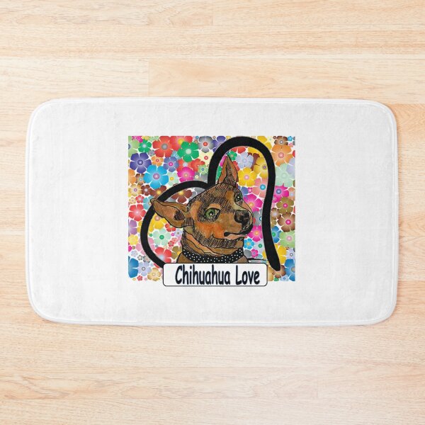 Item preview, Chihuahua Love Heart Flowers designed and sold by dpenn.