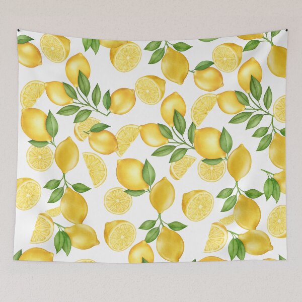 Item preview, Cute Yellow Lemon Pattern designed and sold by luckymooninc.