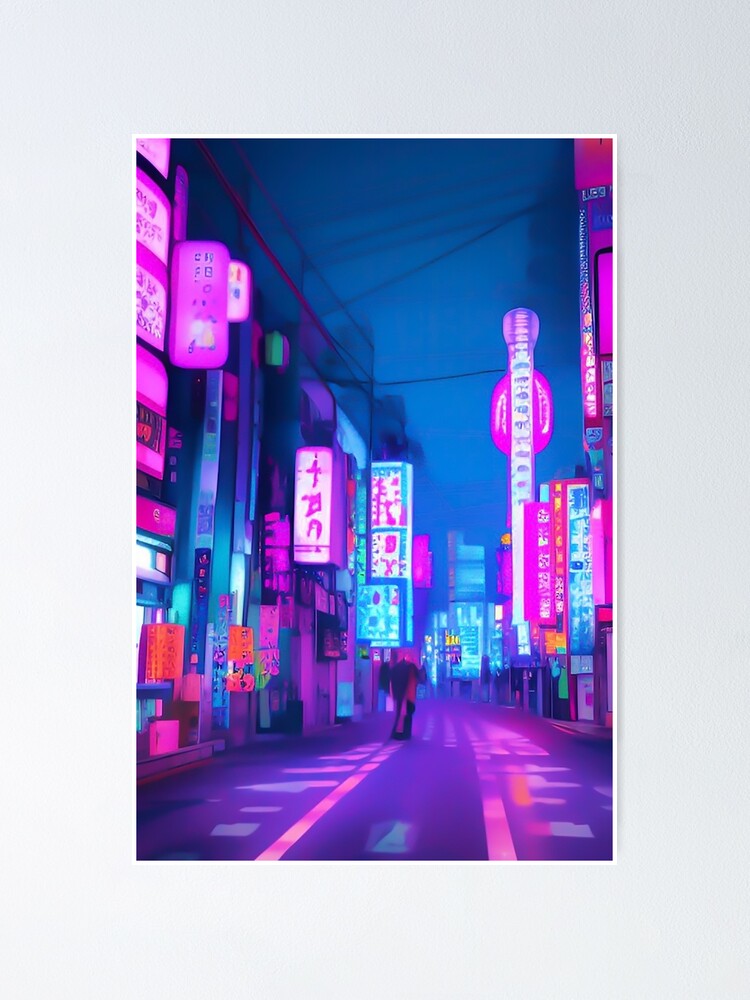 Cyberpunk 2077, blue, city, neon, night, pink, purple, HD phone