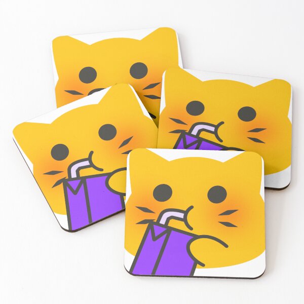 Item preview, Meow Sip - Cat Blob Emote  designed and sold by KaomojiKitchen.