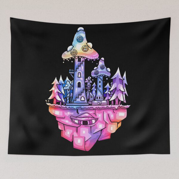 Item preview, Floating Mushroom Forest Island - Psychedelic designed and sold by mikeymadness.