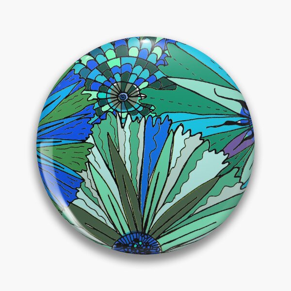 Item preview, Blue Green flowers designed and sold by Sam Parr.