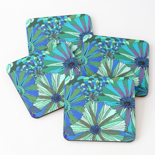 Item preview, Blue Green flowers designed and sold by Sam Parr.