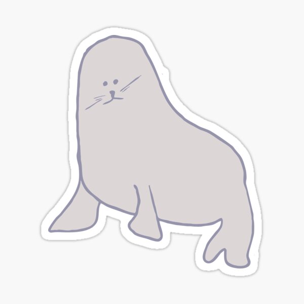 "Doodle seal Silly illustration of a seal" Sticker for Sale by