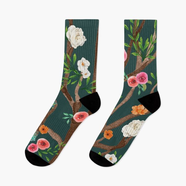 Item preview, Floral Blue Peacock Watercolor Pattern designed and sold by luckymooninc.