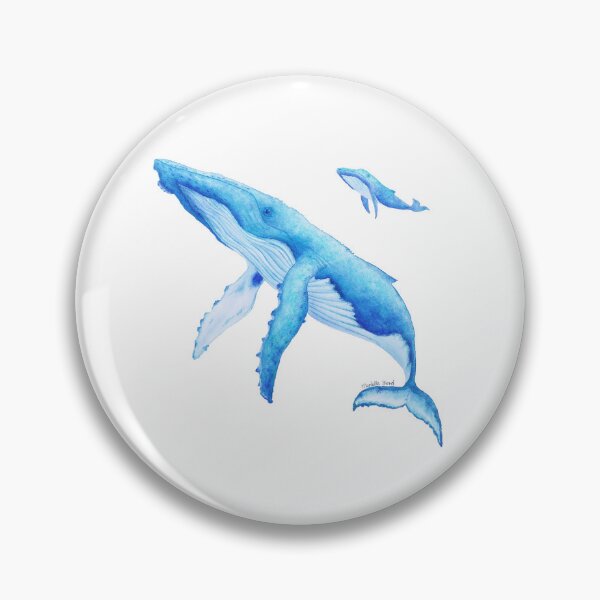 Item preview, Humpback Whale Mother and Baby watercolour designed and sold by artbymarielle.