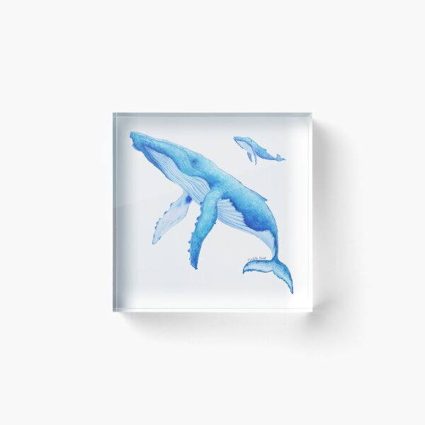 Item preview, Humpback Whale Mother and Baby watercolour designed and sold by artbymarielle.