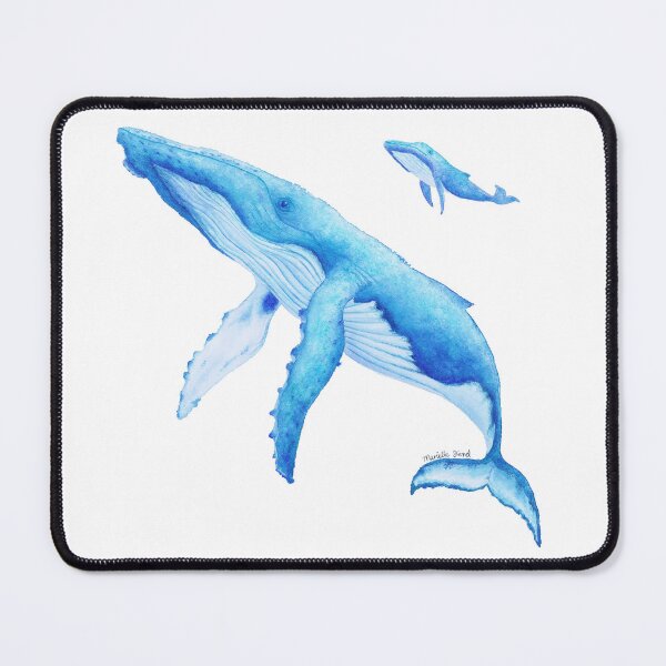 Item preview, Humpback Whale Mother and Baby watercolour designed and sold by artbymarielle.