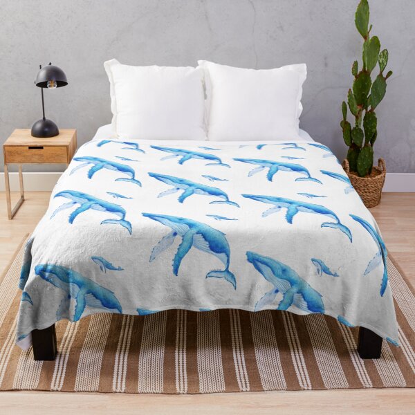 Item preview, Humpback Whale Mother and Baby watercolour designed and sold by artbymarielle.