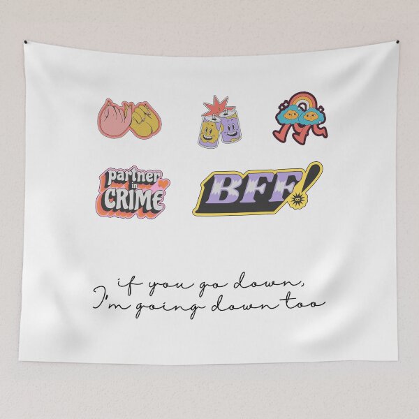 Item preview, If You Go Down Sticker Pack designed and sold by baldbird.