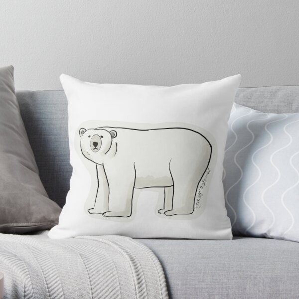 Polar bear Throw Pillow for Sale by reginaylamar