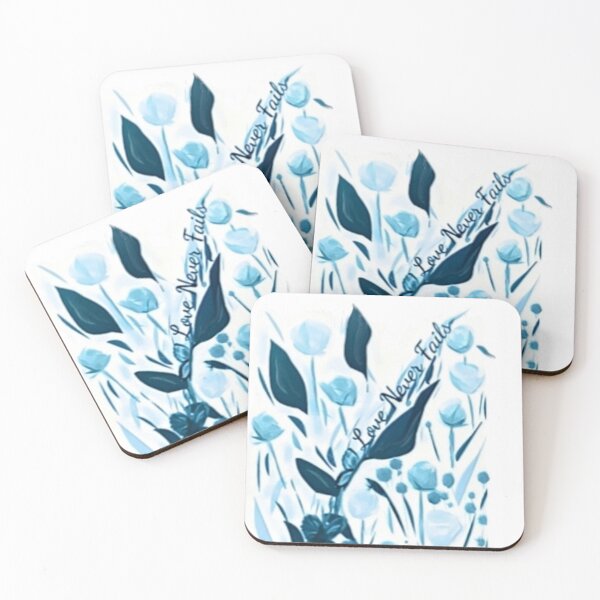 Item preview, Love Never Fails White and Blue Floral  Comforter Etc. designed and sold by IvaRenee.