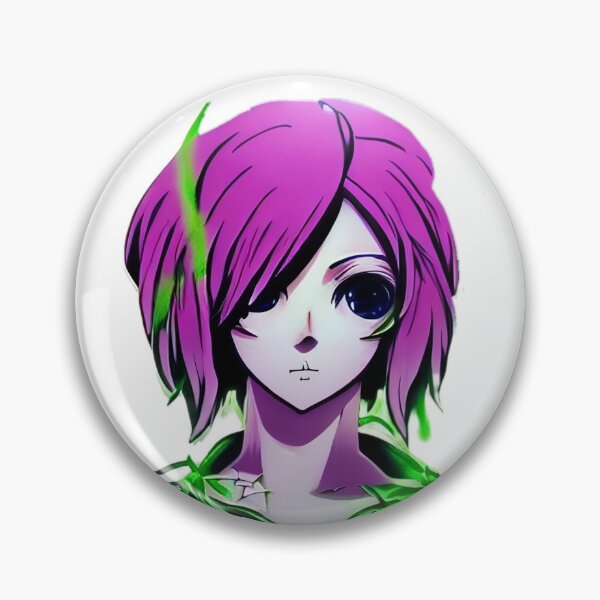 Aperçu de l'œuvre anime girl aux cheveux roses vénéneux créée et vendue par UncleLanny.