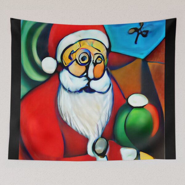 Item preview, Santa Claus in the Style of Cubism #8 designed and sold by OddUnderground.
