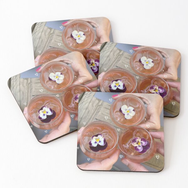 Item preview, Pretty Pink Cocktails with Peonies  designed and sold by Femme Pastel Collective.