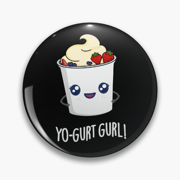 Item preview, Yo-gurt Gurl Funny Yogurt Puns (Dark BG) designed and sold by punnybone.