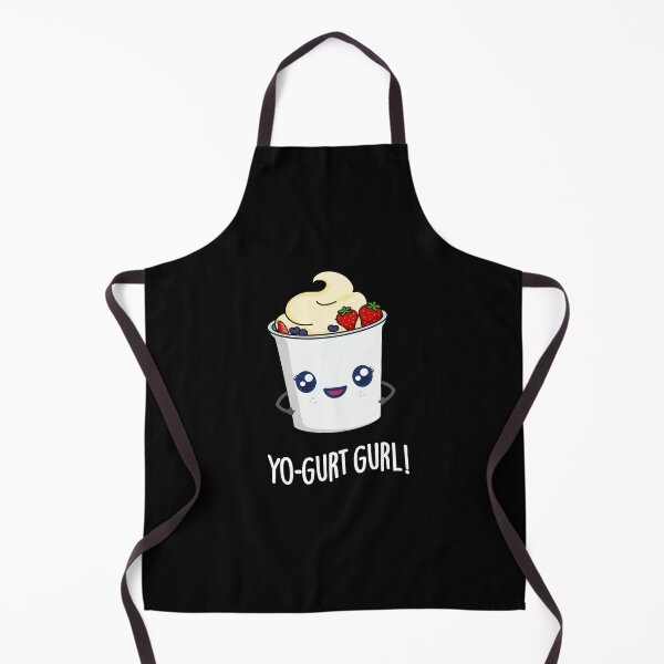 Item preview, Yo-gurt Gurl Funny Yogurt Puns (Dark BG) designed and sold by punnybone.