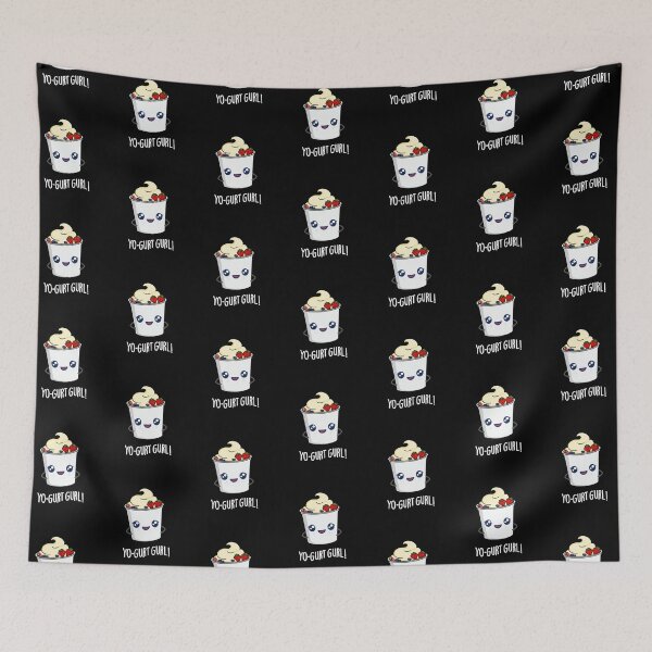 Item preview, Yo-gurt Gurl Funny Yogurt Puns (Dark BG) designed and sold by punnybone.