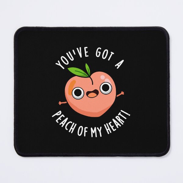 Item preview, You've Got A Peach Of My Heart Funny Fruit Puns (Dark BG) designed and sold by punnybone.