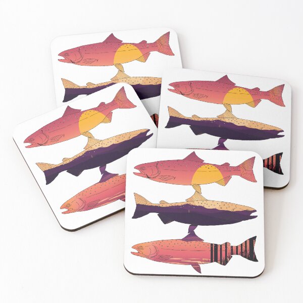 Item preview, Dramatic Sunrise Salmon designed and sold by damonasplace.
