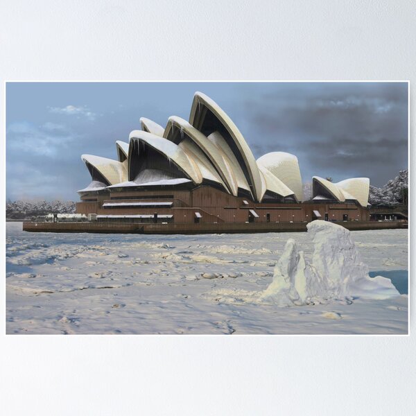 Item preview, Sydney Opera House Snowstorm designed and sold by watertigerleo.