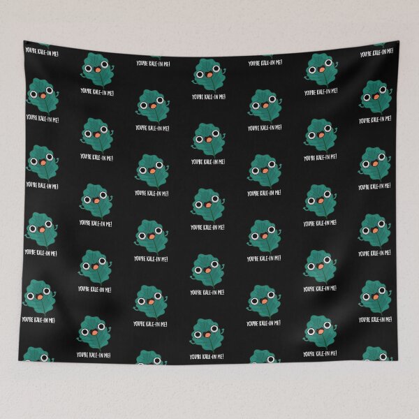 Item preview, You're Kale-in Me Funny Kale Puns (Dark BG) designed and sold by punnybone.