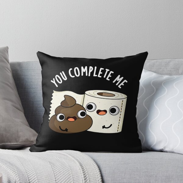 Item preview, You Complete Me Funny Toilet Paper Poop Puns (Dark BG) designed and sold by punnybone.