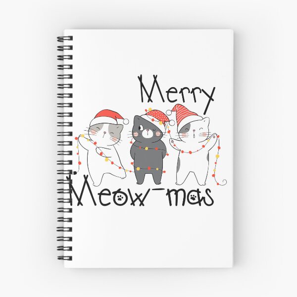 Aperçu de l'œuvre Merry Meow-mas - Noël Kitty créée et vendue par CreaThreads.