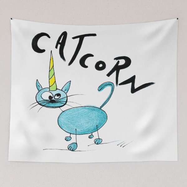 Item preview, Cat Unicorn Catcorn Art Gift Magical Fantasy Spirit Animal designed and sold by HighArtDesigns.