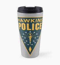 Hawkins Police Department Badge (Distressed / Grunge) Travel Mug