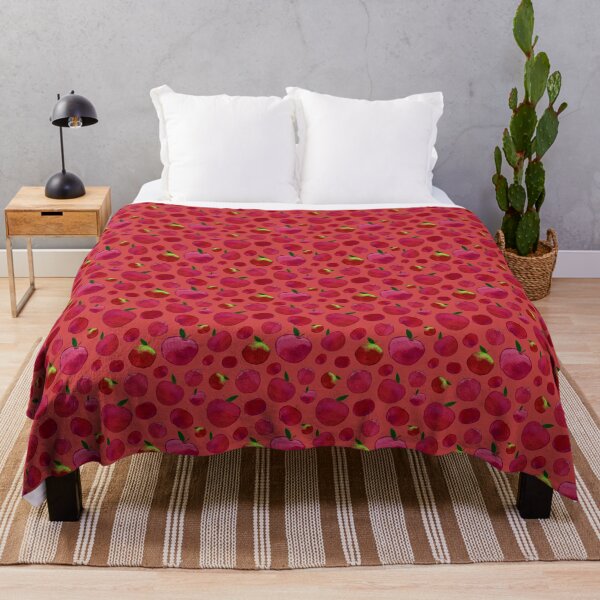 Item preview, Red Watercolor Apple Pattern on Red designed and sold by Melissa Mielke.
