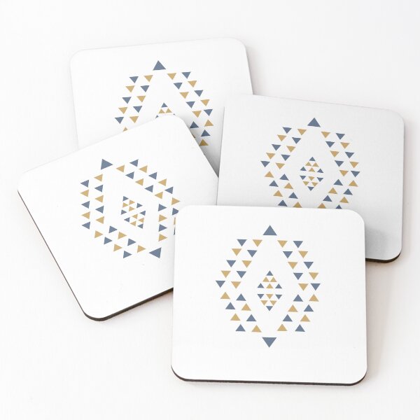 Item preview, Blue and gold triangle design designed and sold by MarketingMana.
