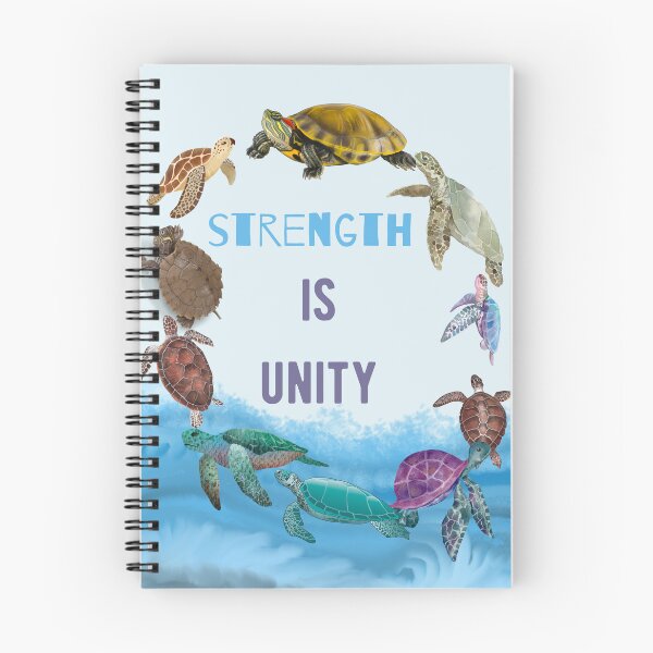 Aperçu de l'œuvre la force est l'unité, l'unité est la force conceptions de tortues créée et vendue par RAWTRUTH.