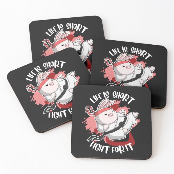 Item preview, Kung Fu Fighting Rabbit - Life is short. Fight For It T-Shirt designed and sold by The magic  Yellow bus.