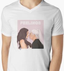 i'm hoooked on all these feelings Men's V-Neck T-Shirt