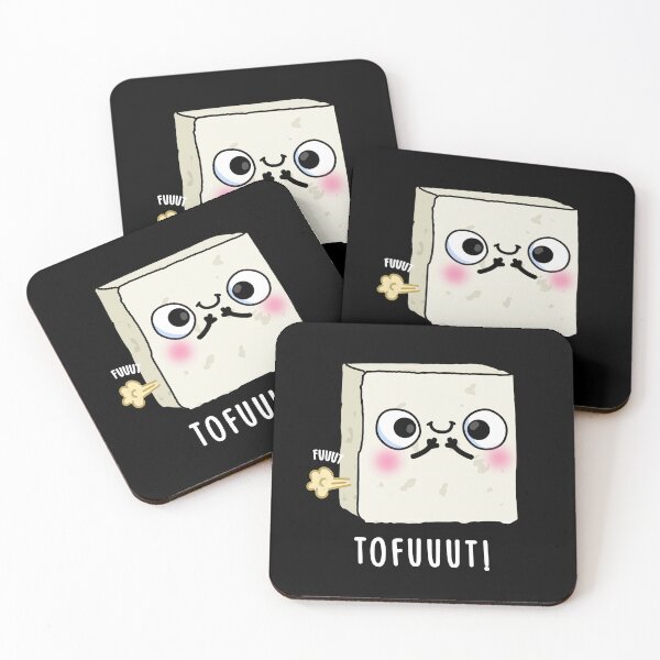 Item preview, Tofuuut Farting Funny Tofu Puns (Dark BG) designed and sold by punnybone.