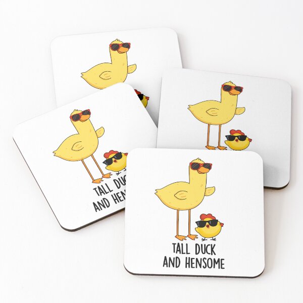 Item preview, Tall Duck And Hensome Funny Animal Puns  designed and sold by punnybone.