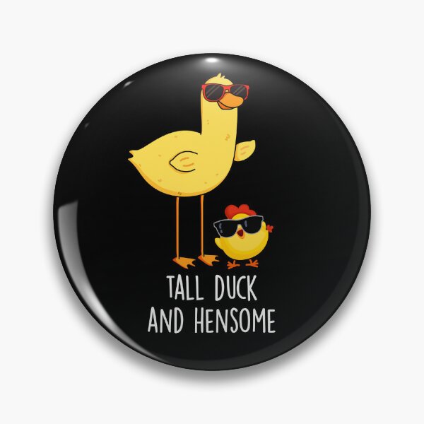 Item preview, Tall Duck And Hensome Funny Animal Puns (Dark BG) designed and sold by punnybone.