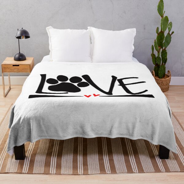 Item preview, Love Pet Animal Heart Love Foot Print 2BW designed and sold by Rowena Jones.