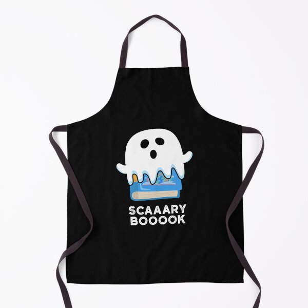 Item preview, Scaaaary Booook Funny Ghost Book Puns (Dark BG) designed and sold by punnybone.