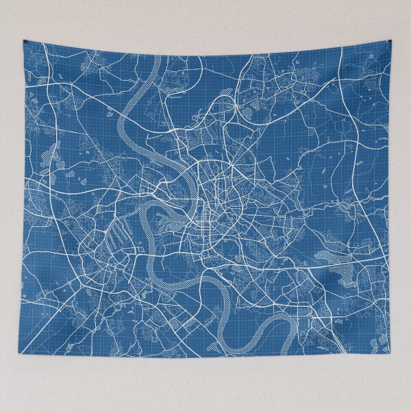 Item preview, Dusseldorf City Map of Germany - Blueprint designed and sold by deMAP.