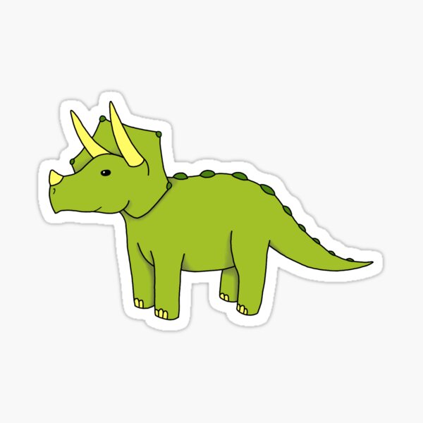  Cute little triceratops (cute little dinosaur) Sticker