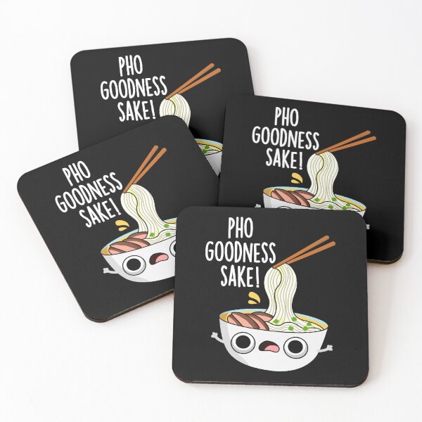 Item preview, Pho Goodness Sake Funny Noodle Puns (Dark BG) designed and sold by punnybone.