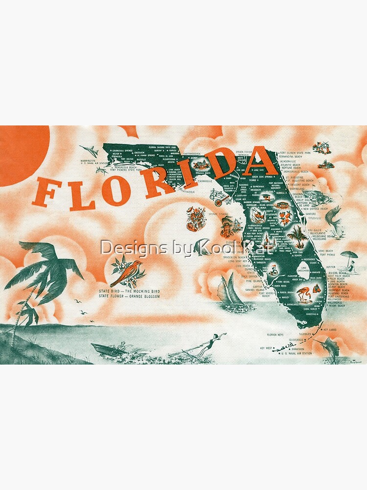 Hello from Miami FLORIDA Vintage Chrome Postcard