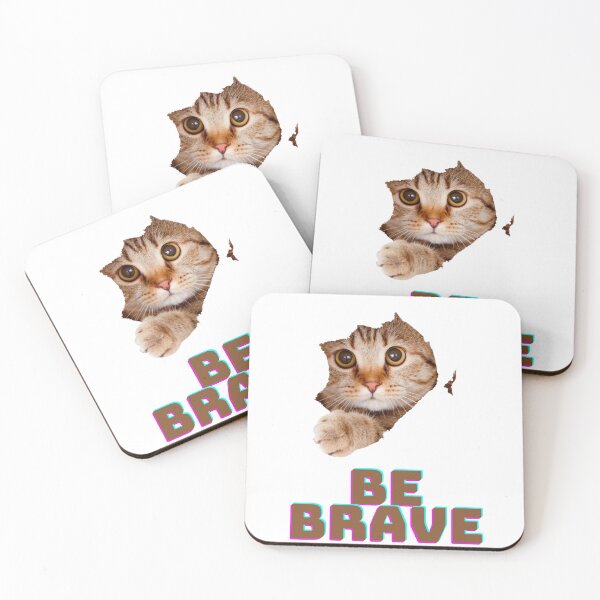Item preview, Be Brave Kitty designed and sold by missdebi27.