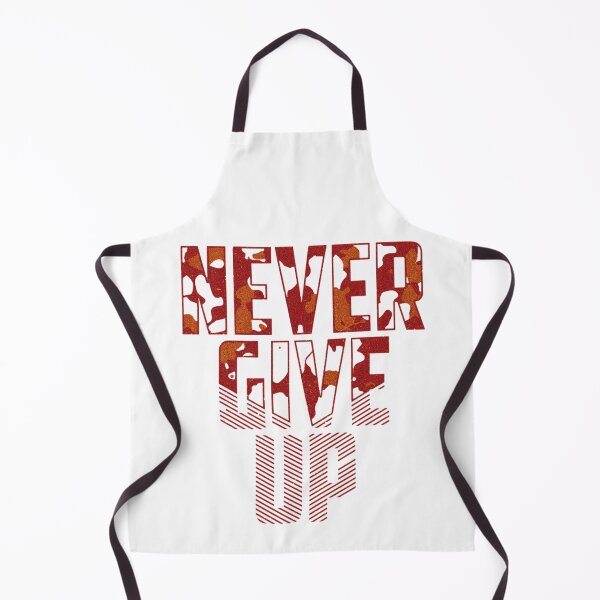 Item preview, 'Never Give Up' Motivatinal Quote Text with Fire Color Texture Inside. designed and sold by deepakrode7.