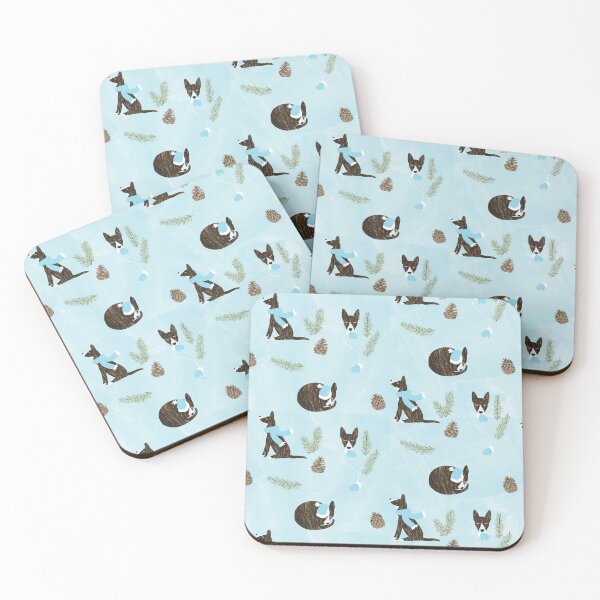 Item preview, Winter Dog Pattern designed and sold by mtcreativeco.